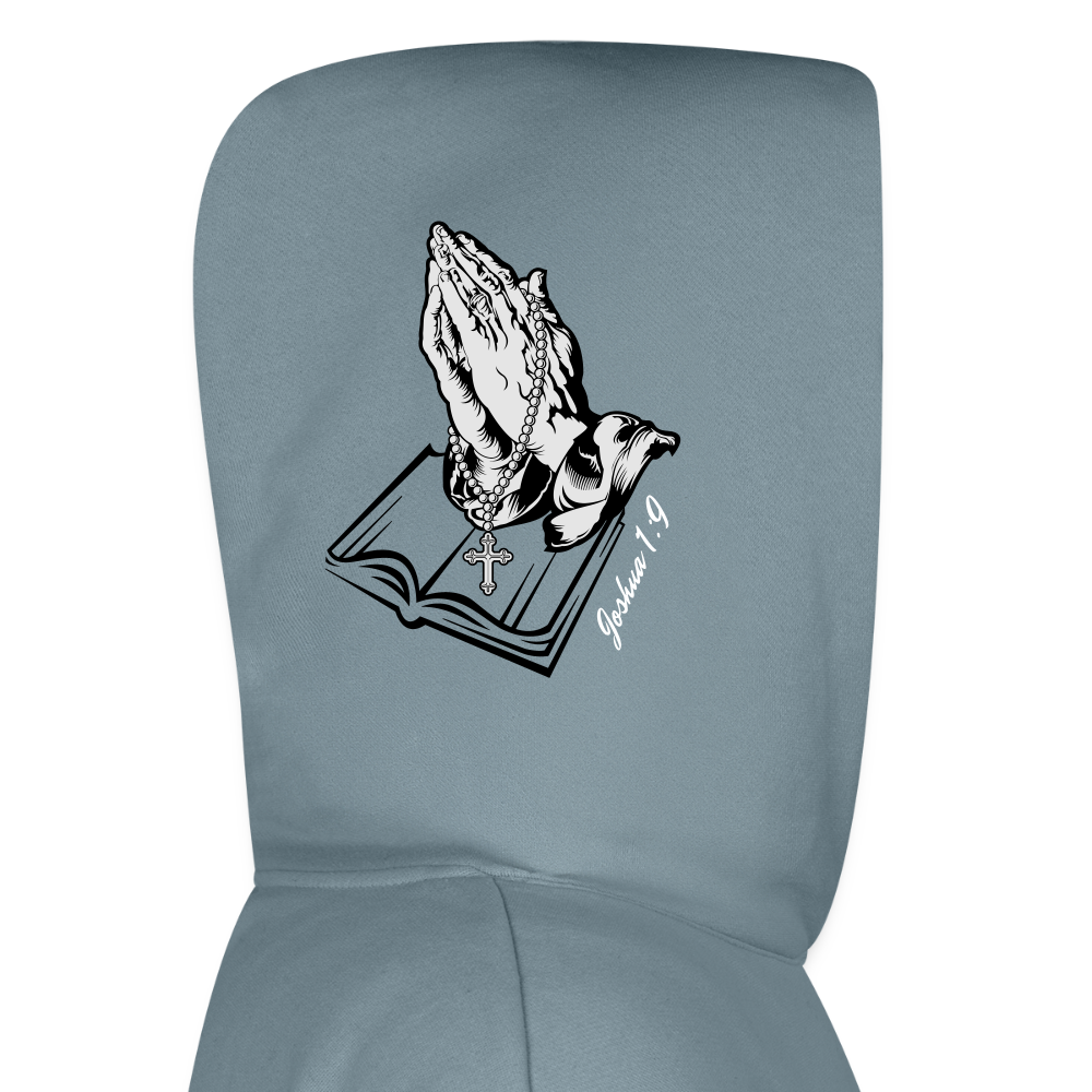 Oversized Joshua 1:9 Sweatshirt - stone blue