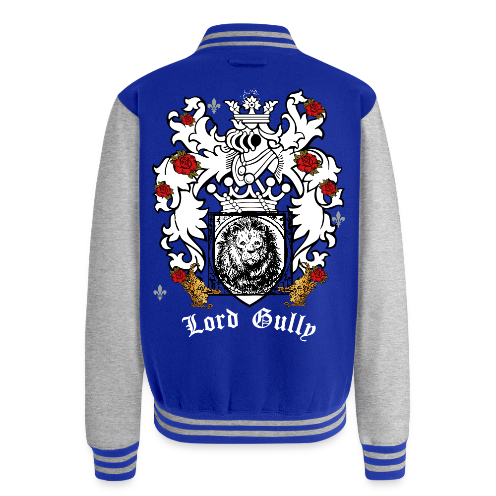 Lord Gully Varsity Jacket - royal/heather grey