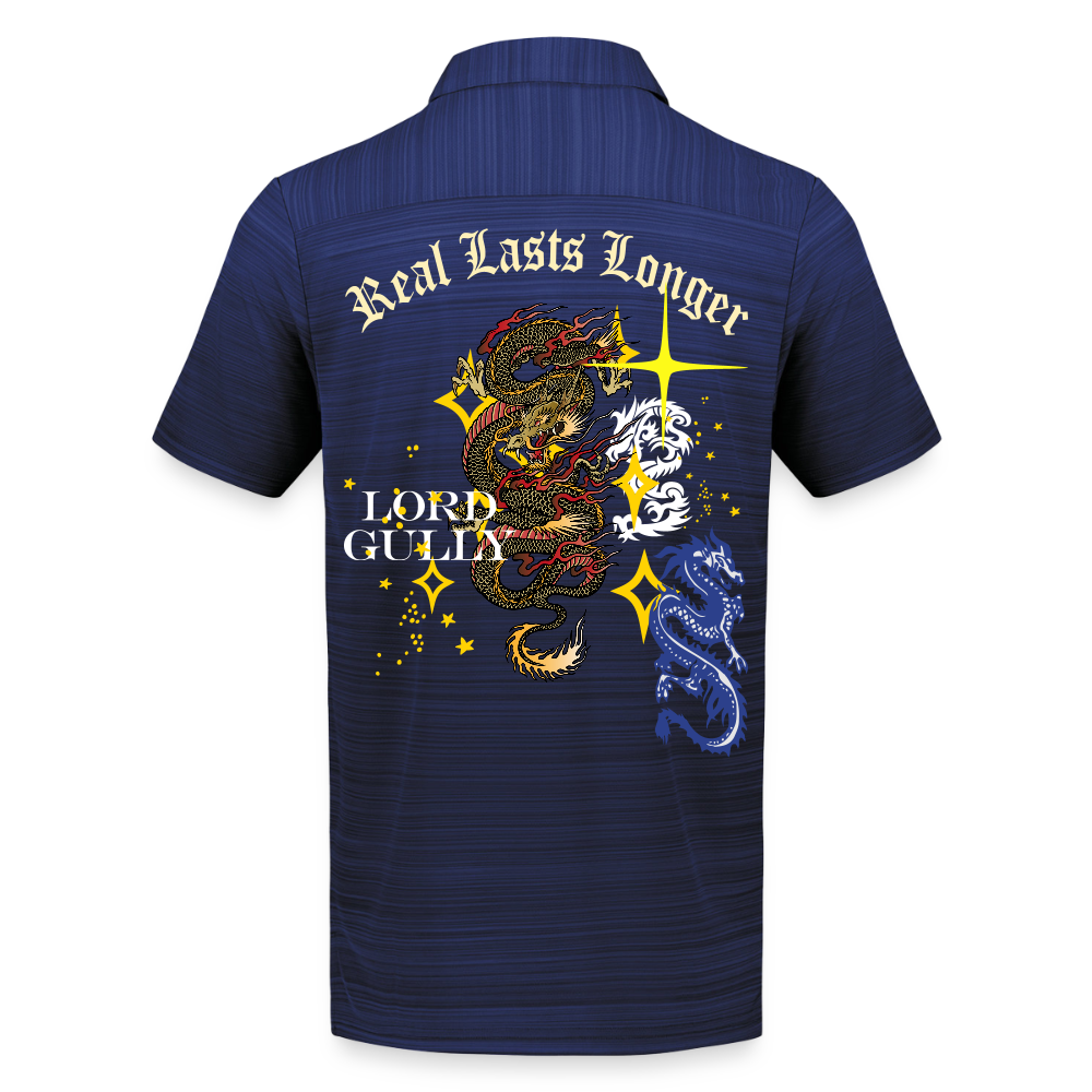 Real Lasts Dragon Pursuit Polo - navy