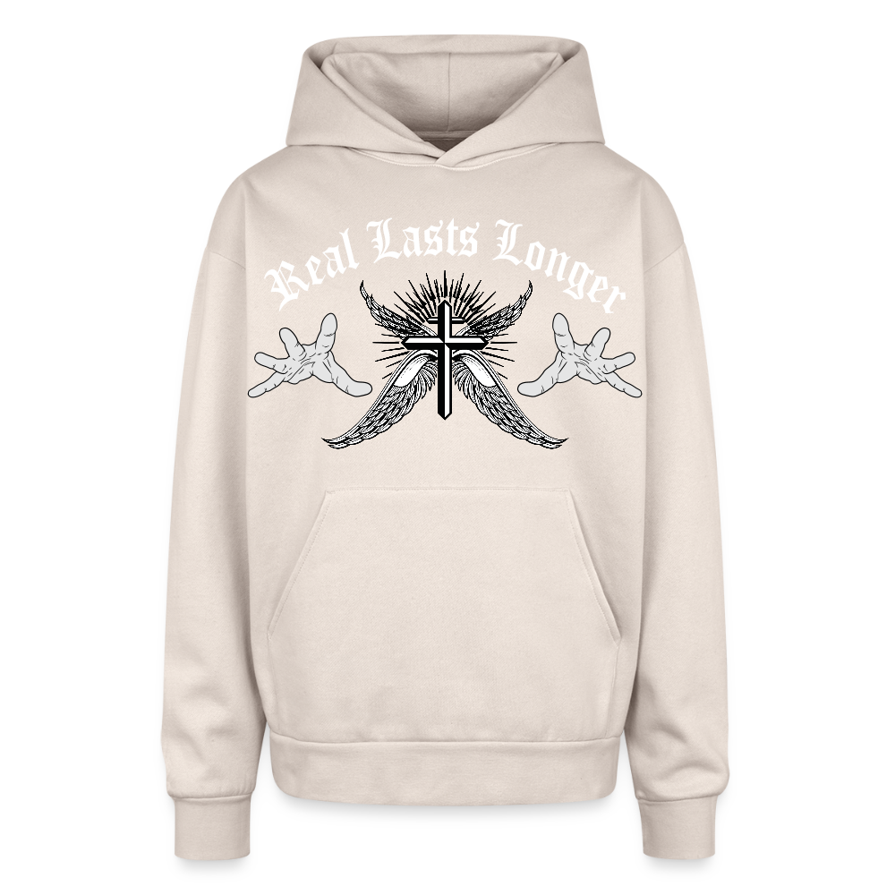 Oversized Joshua 1:9 Sweatshirt - Sand