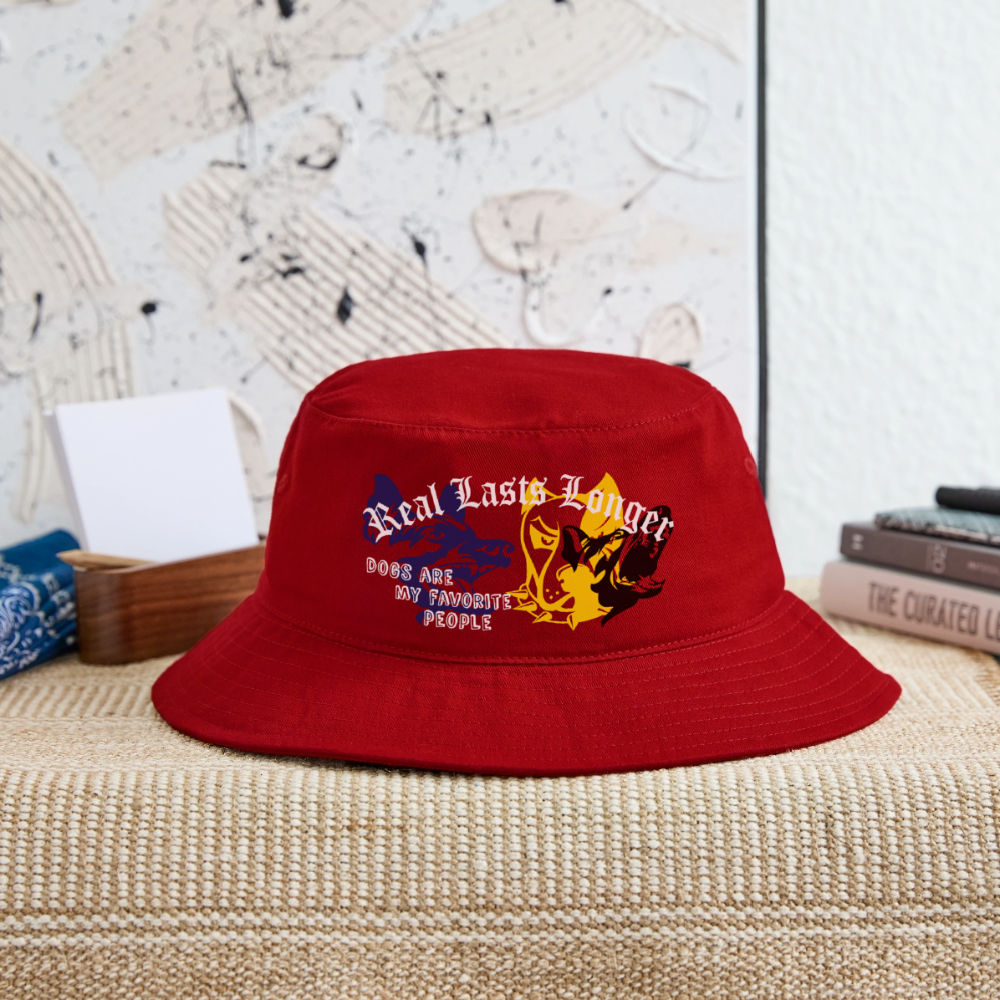 Dog Lovers Bucket Hat - red