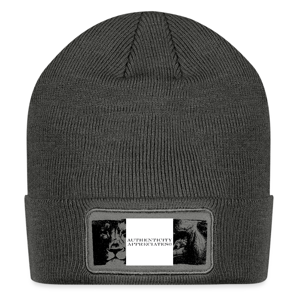 AS2 Patch Beanie - charcoal grey