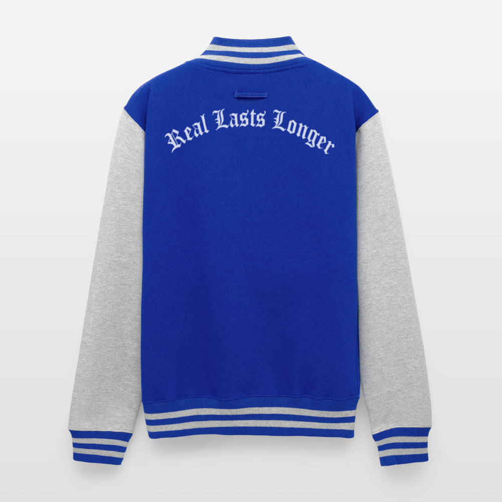 Lord Gully Varsity Jacket - royal/heather grey