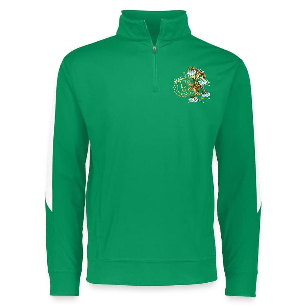 Cosmic Dynasty Quarter Zip - kelly green/white