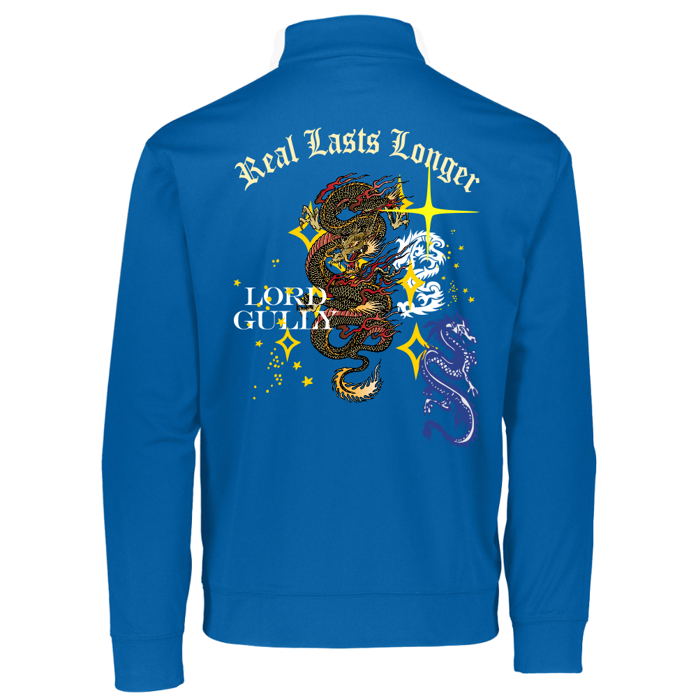 Cosmic Dynasty Quarter Zip - royal/white