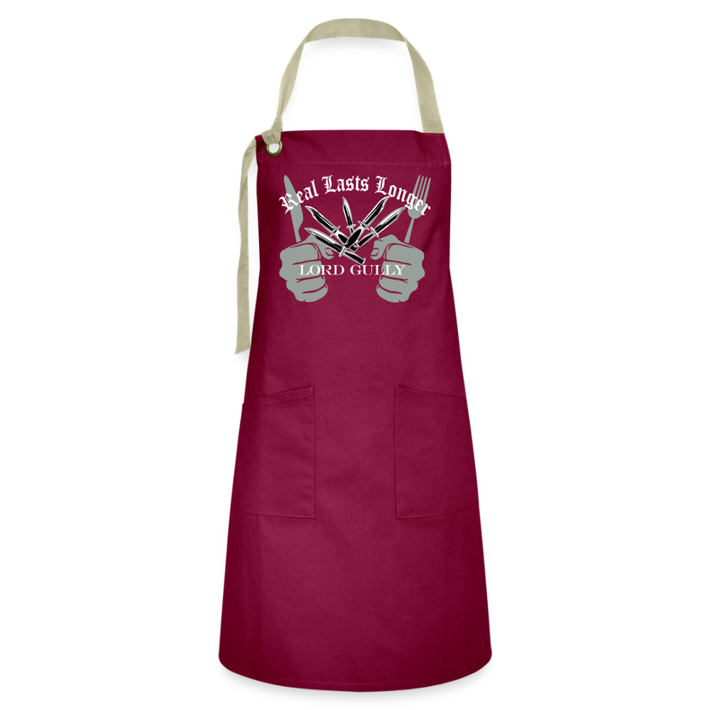 Artisan Apron - burgundy/khaki