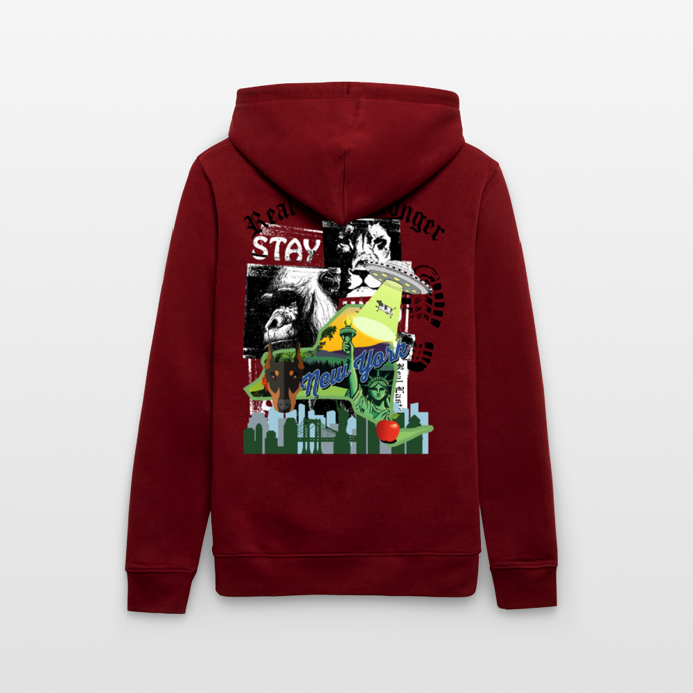 Heavyweight Concrete Liberty Hoodie - burgundy