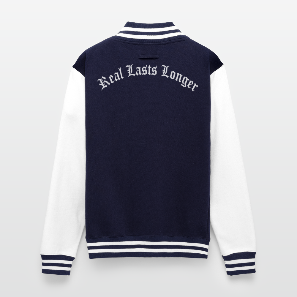 Lord Gully Varsity Jacket - navy/white