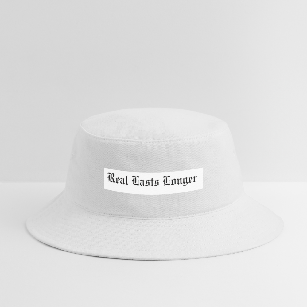 Real Lasts Bucket Hat - white