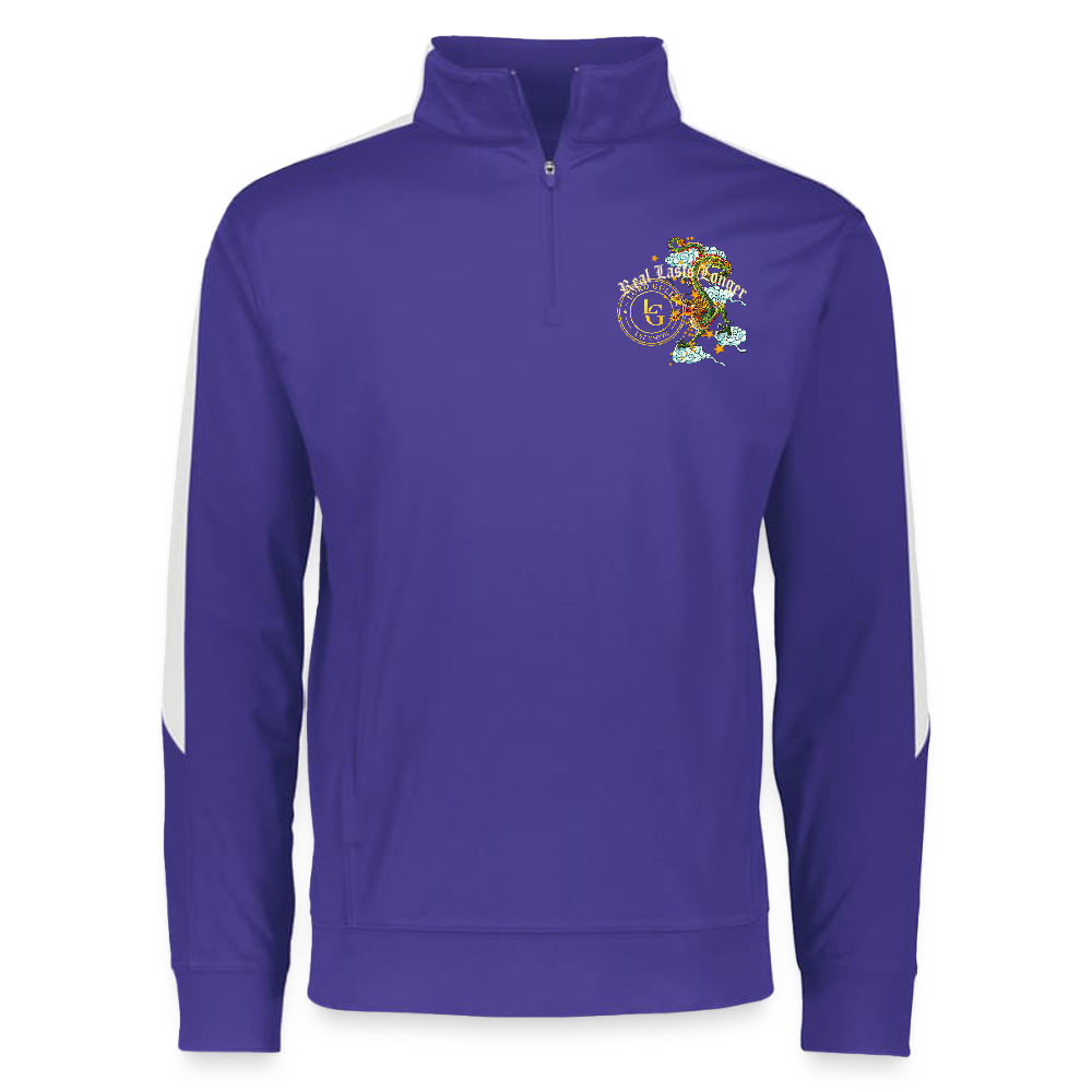 Cosmic Dynasty Quarter Zip - purple/white