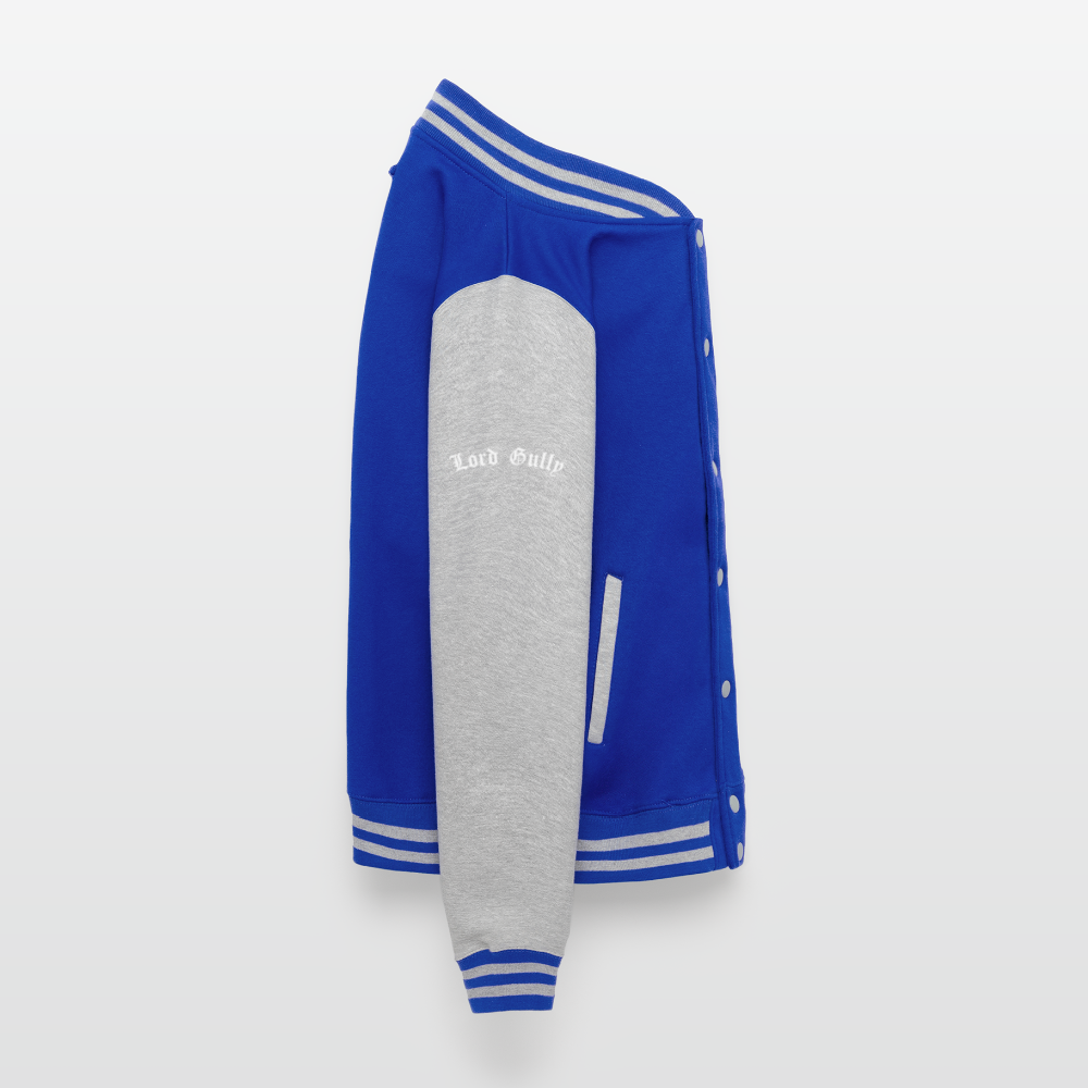 Lord Gully Varsity Jacket - royal/heather grey