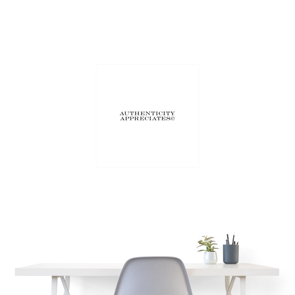 AS2 Poster 24x24 - white