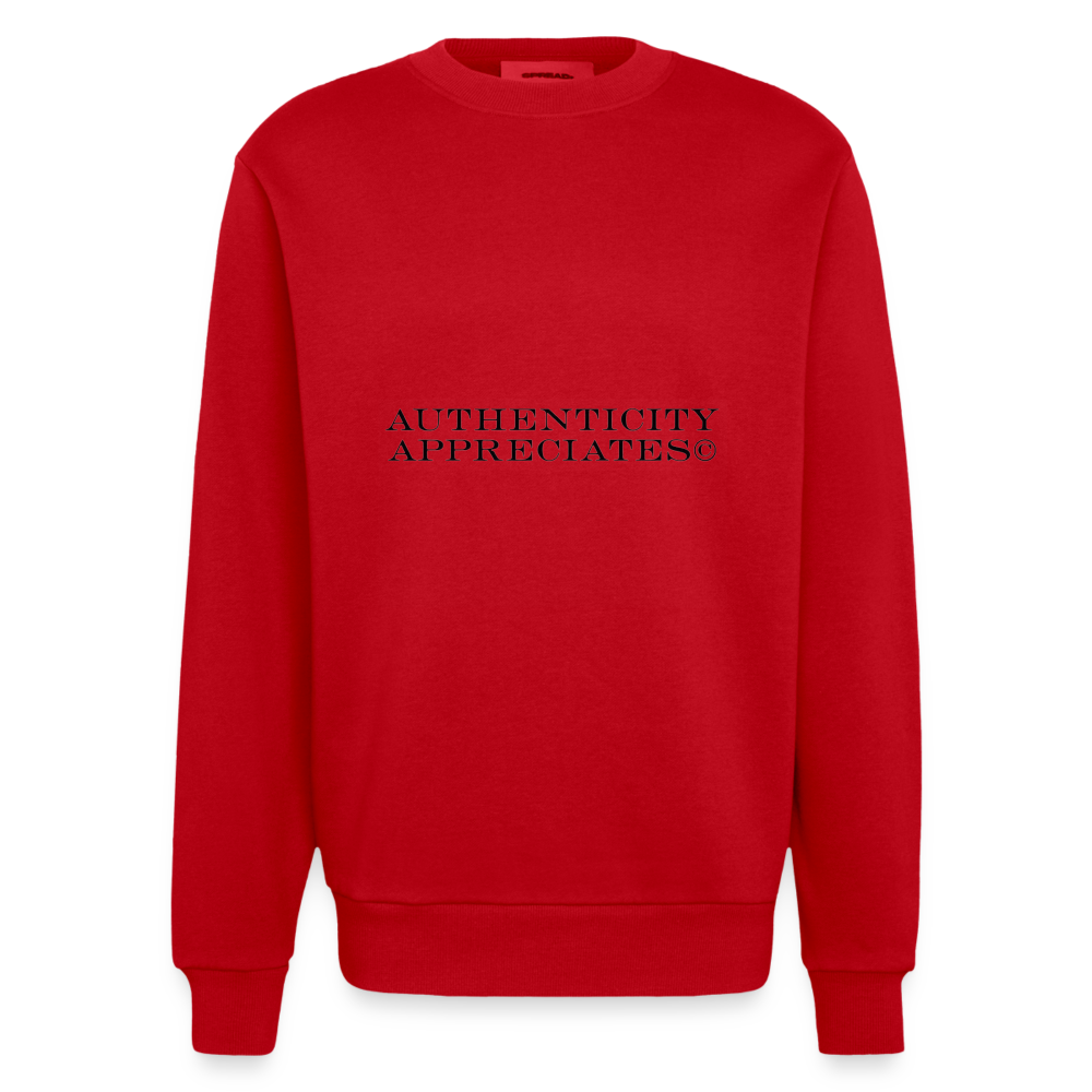 Heavyweight Organic Crew Neck - red