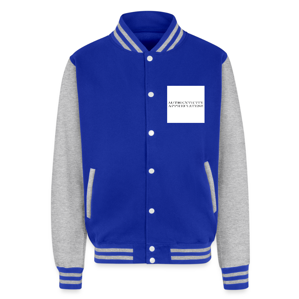 Lord Gully Varsity Jacket - royal/heather grey