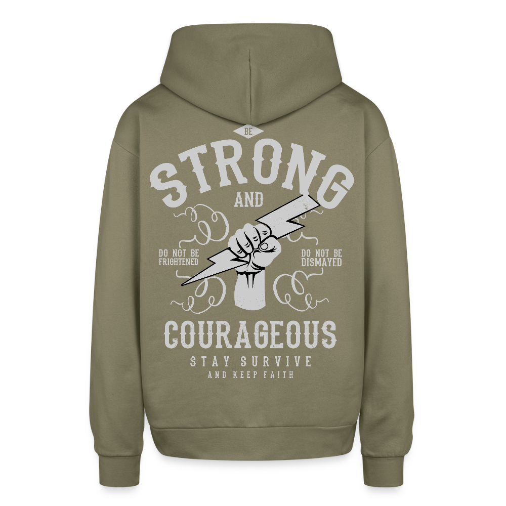 Oversized Joshua 1:9 Sweatshirt - olive