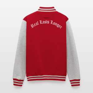 Lord Gully Varsity Jacket - red/heather grey
