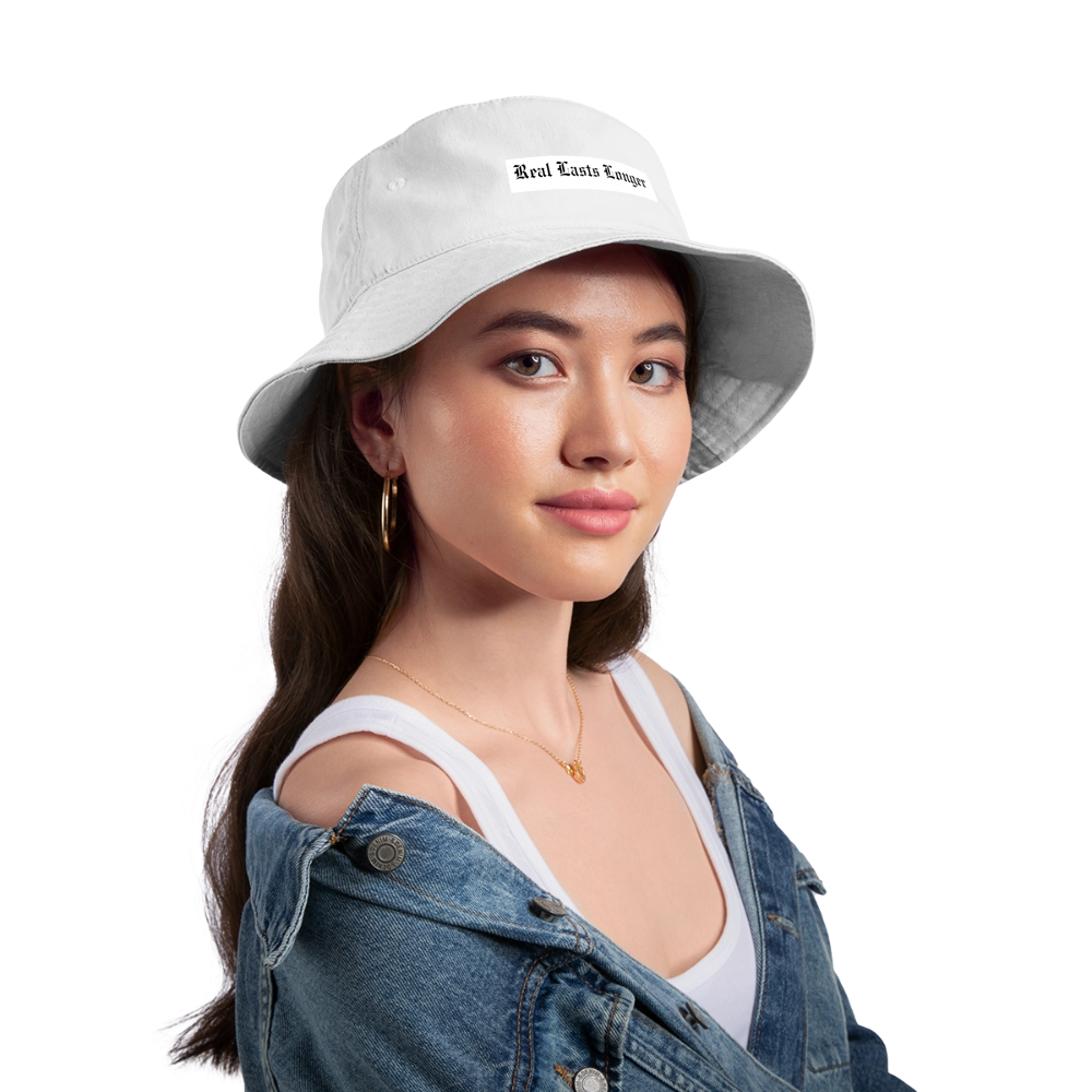 Real Lasts Bucket Hat - white