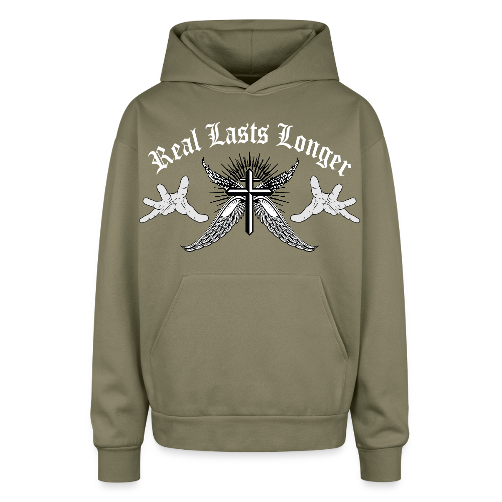 Oversized Joshua 1:9 Sweatshirt - olive