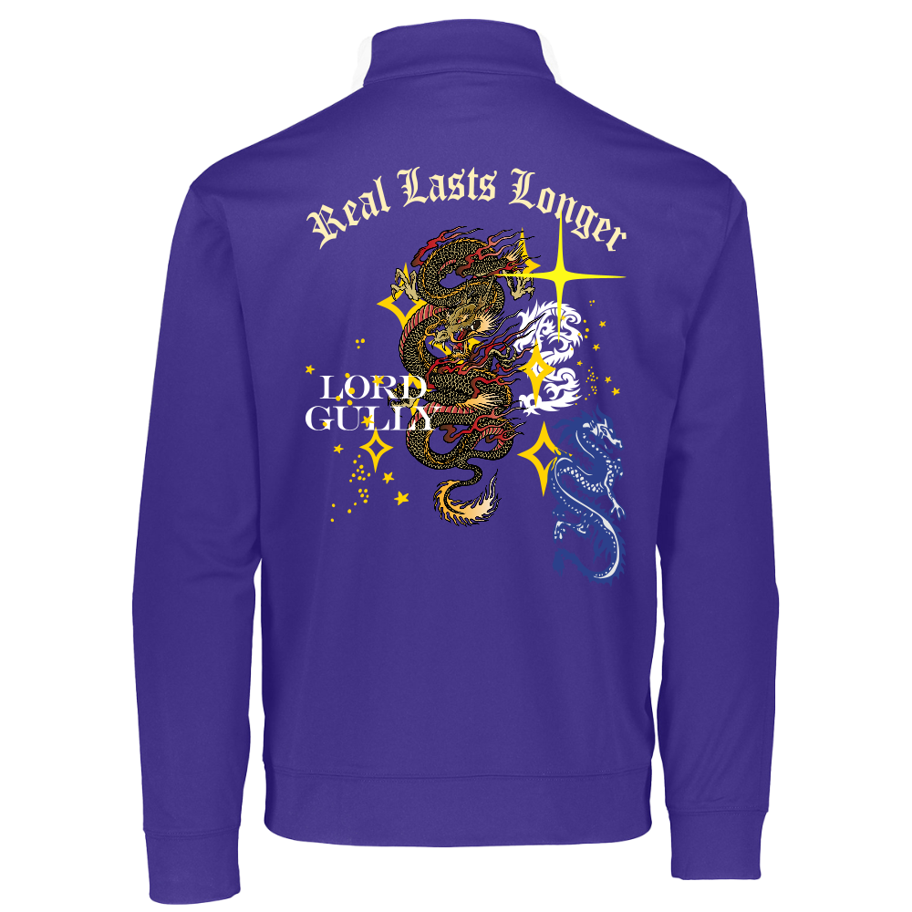 Cosmic Dynasty Quarter Zip - purple/white