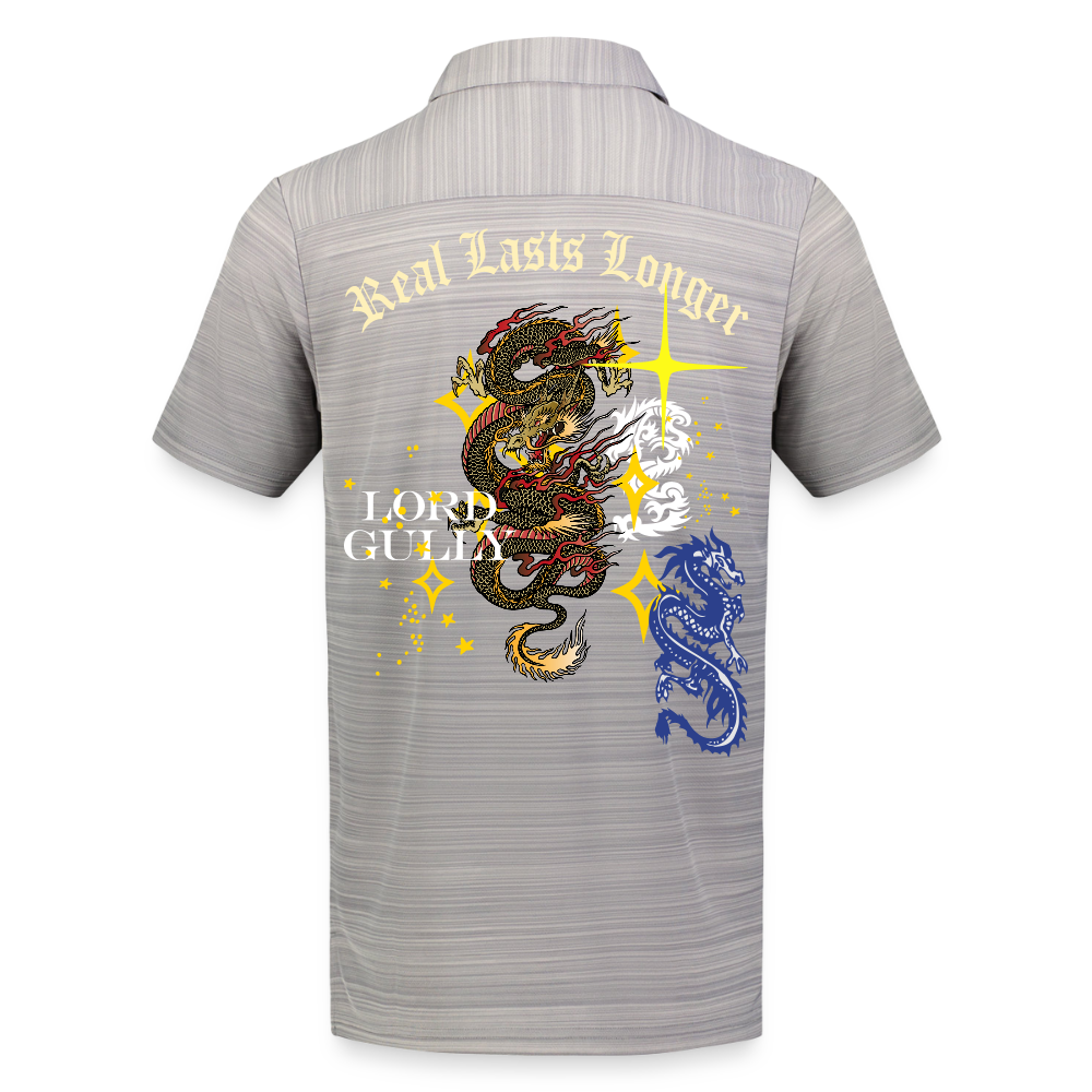 Real Lasts Dragon Pursuit Polo - athletic gray