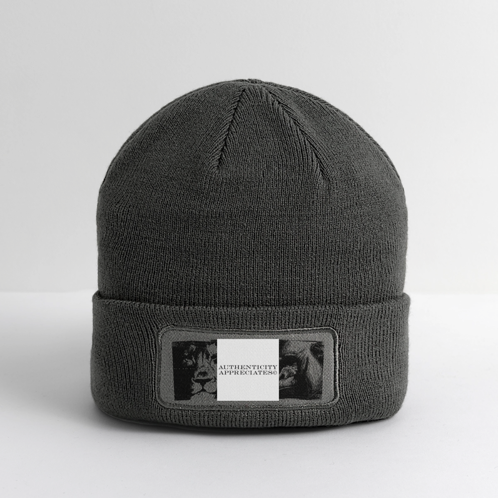 AS2 Patch Beanie - charcoal grey