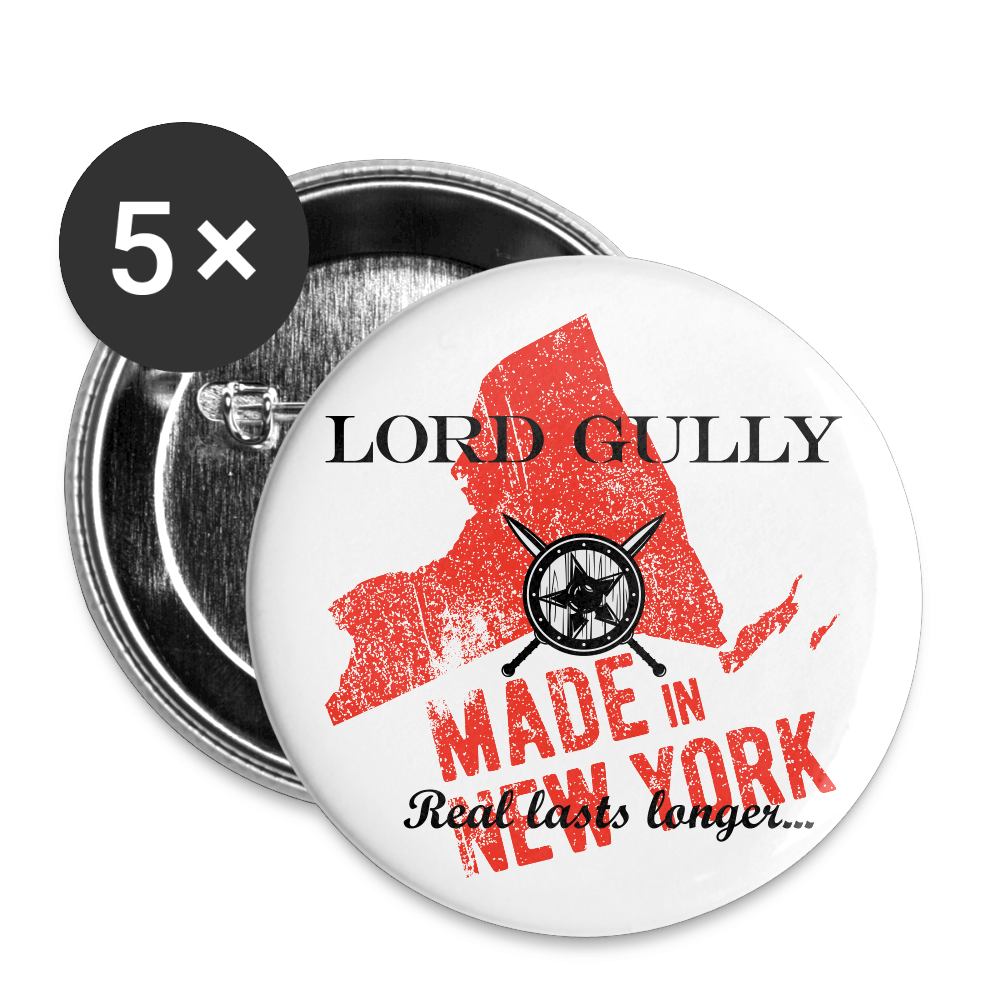 Lord Gully Button 2.2'' - white