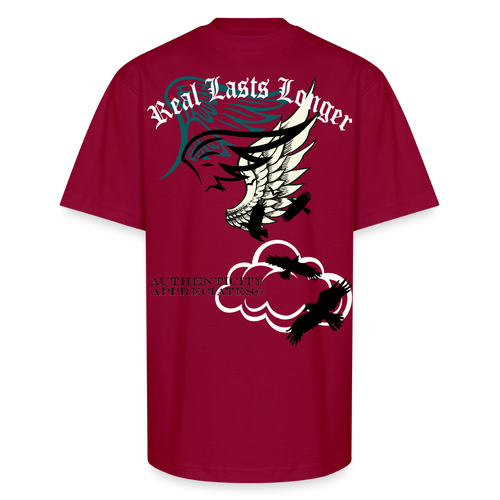 Oversized Authentic T - cardinal