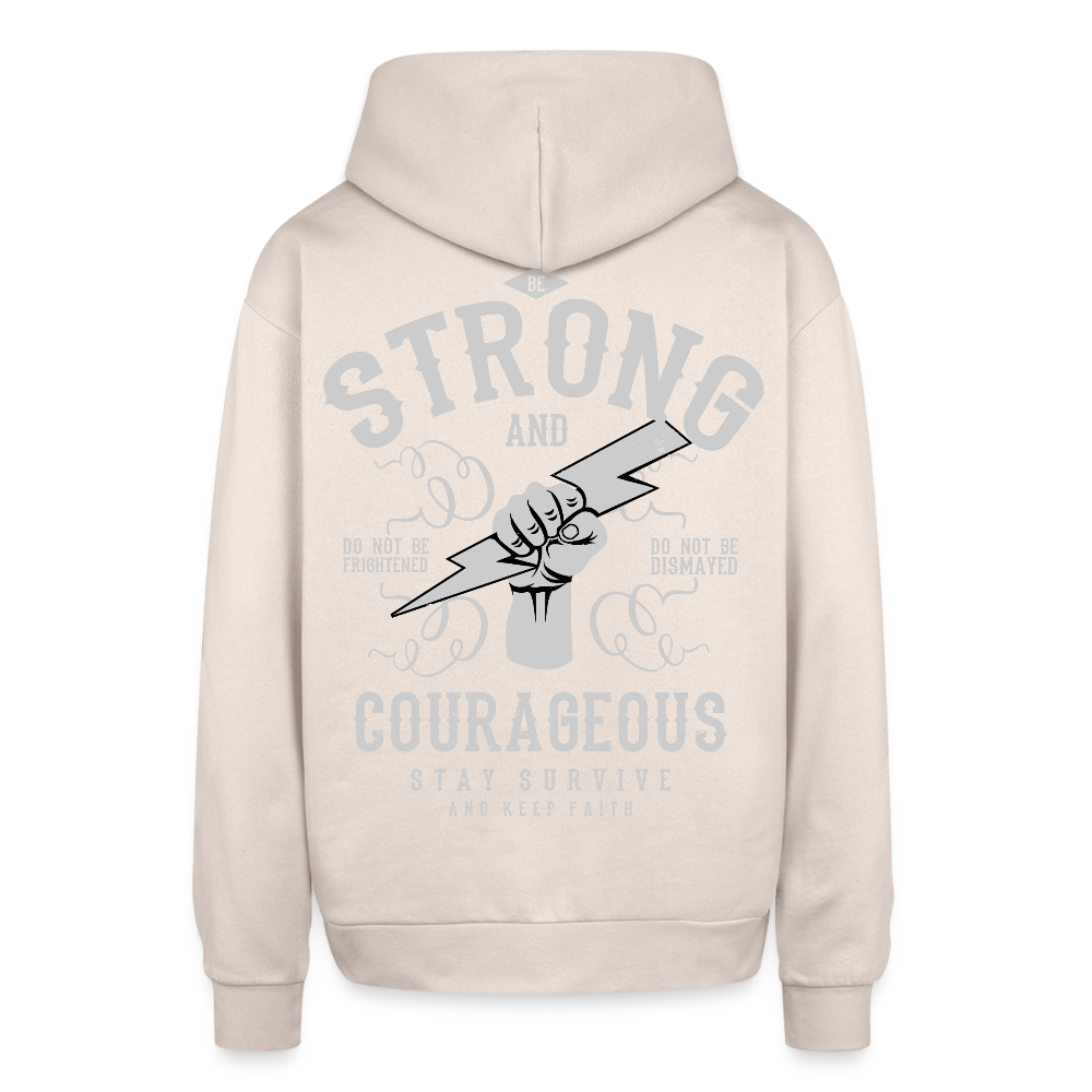 Oversized Joshua 1:9 Sweatshirt - Sand