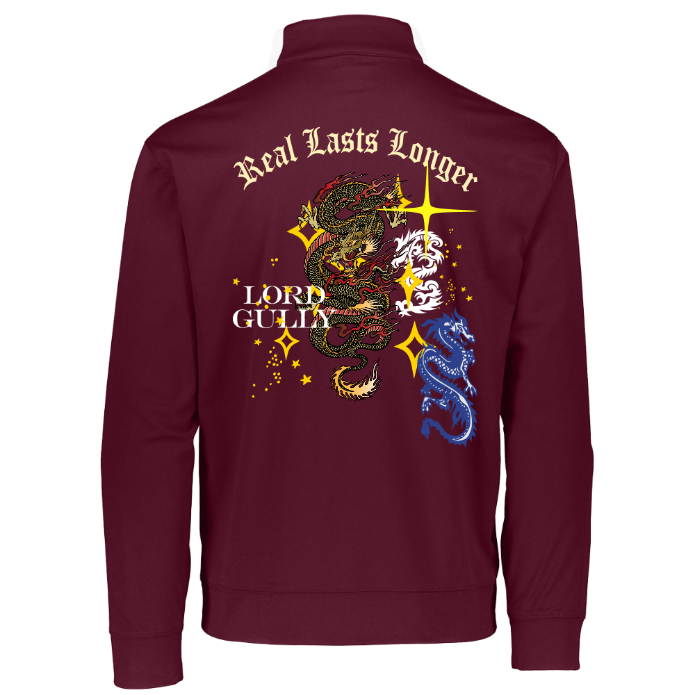 Cosmic Dynasty Quarter Zip - maroon/white