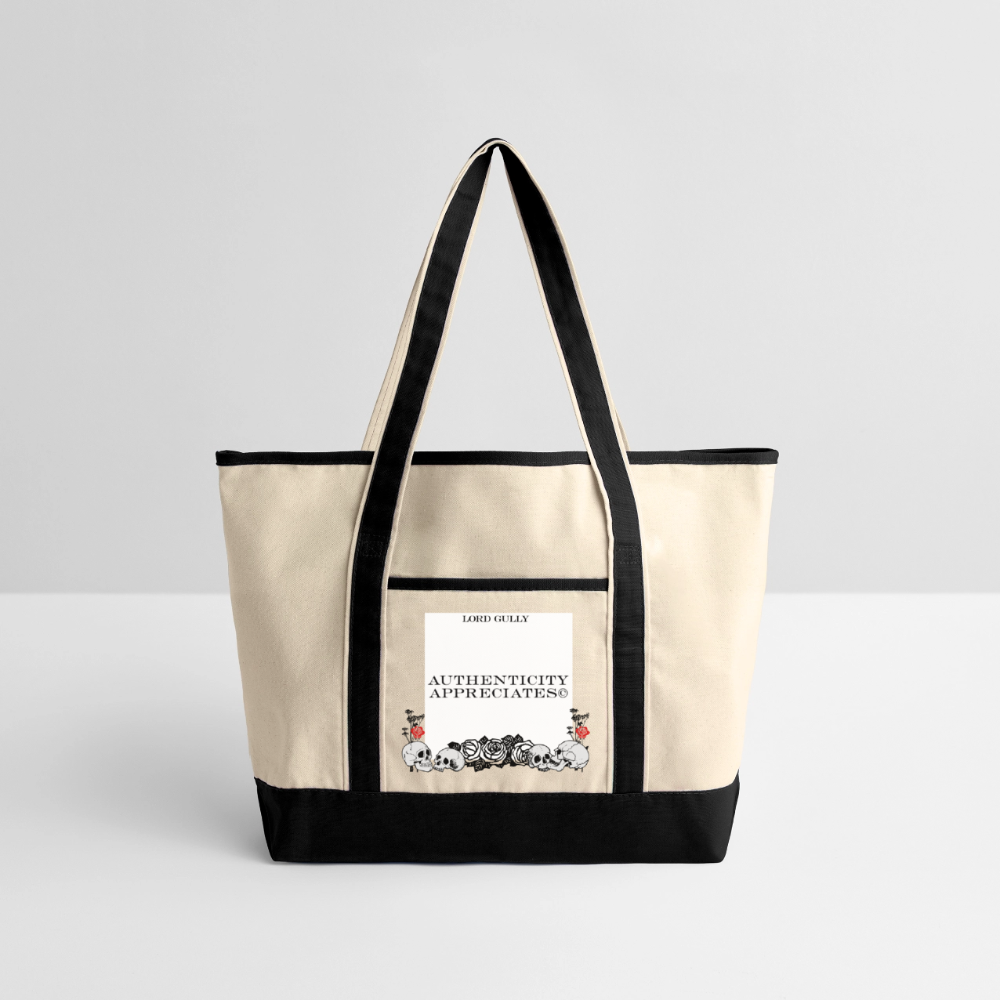 Lord Gully Deluxe Tote - Natural/French Navy