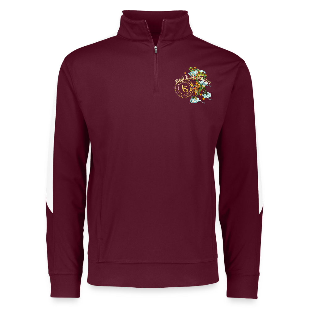 Cosmic Dynasty Quarter Zip - maroon/white