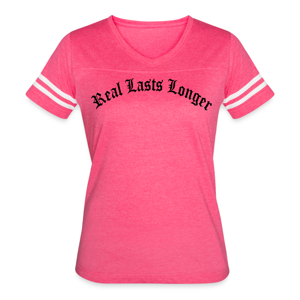 Women’s Vintage Sport T-Shirt - vintage pink/white