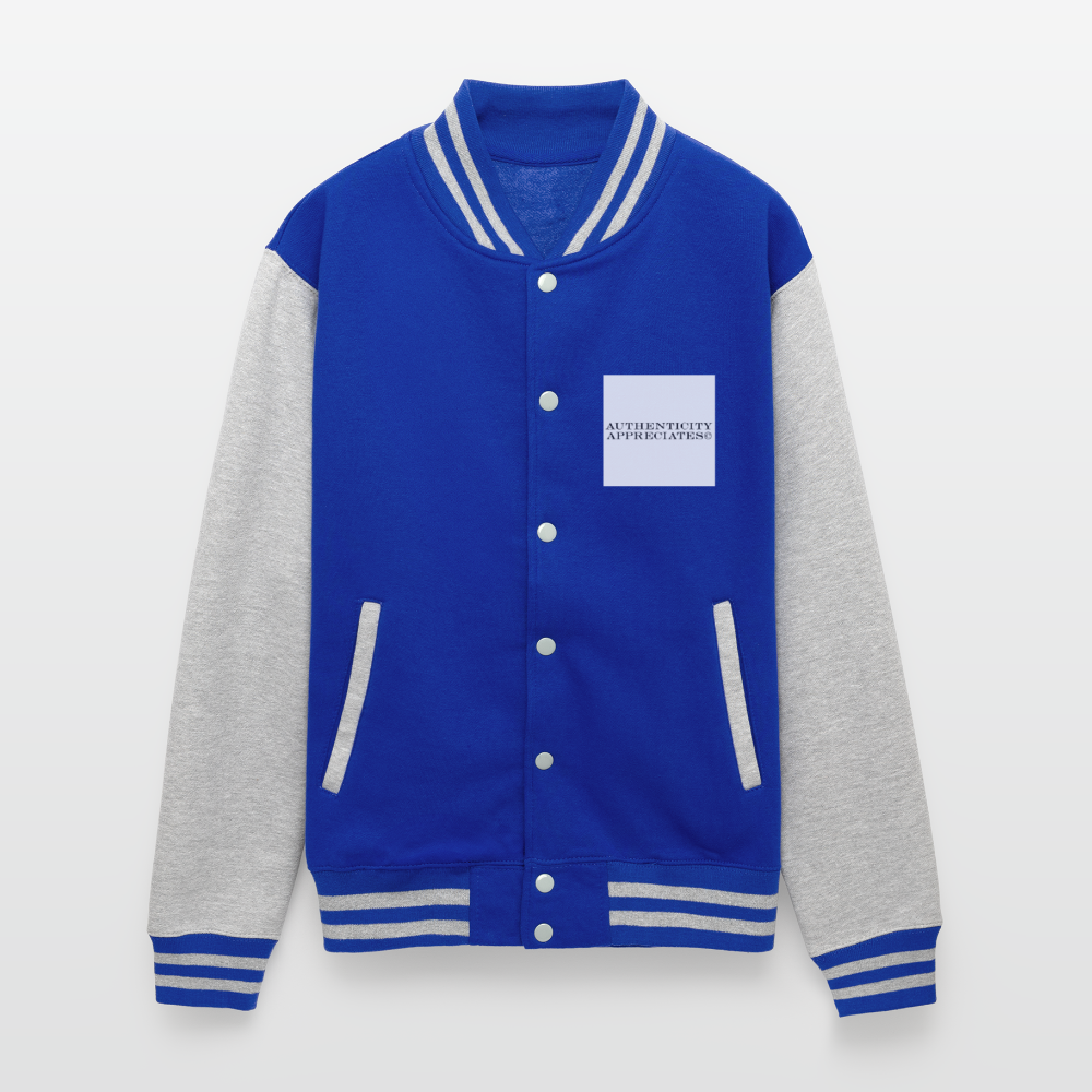 Lord Gully Varsity Jacket - royal/heather grey