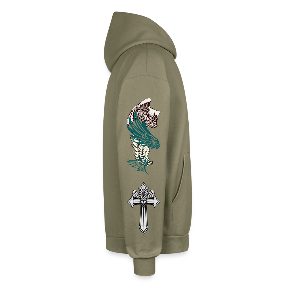 Oversized Joshua 1:9 Sweatshirt - olive