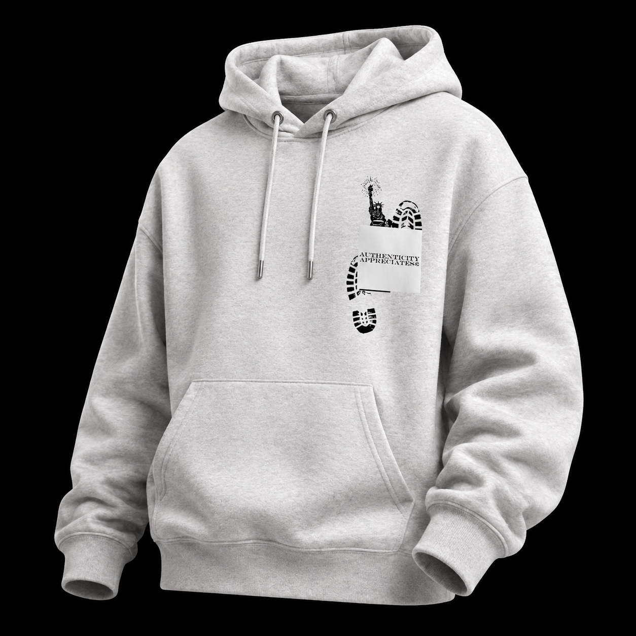 Heavyweight Concrete Liberty Hoodie Deux